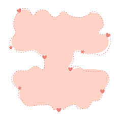 White and Light orange abstrack shape