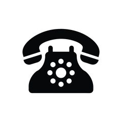 telephone Silhouette with a white background