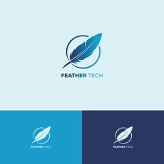feather logo design template