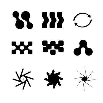 abstract geometric shapes. Memphis, basic geometric elements. Aesthetic boho elements. Simple shapes, symbols and frames. vector eps 