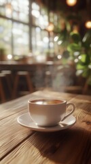 Cup of hot tea with copy space vertically 9:16