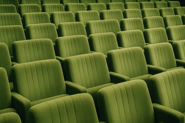 Obraz premium Green seats in a theatre