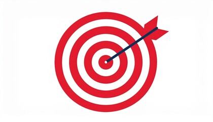 Red Target With Arrow Graphic Design