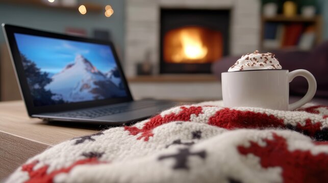 Working remotely: laptop workspace, digital productivity, home office setup, flexible job, online collaboration, virtual career, personal efficiency, career autonomy, remote tasks.