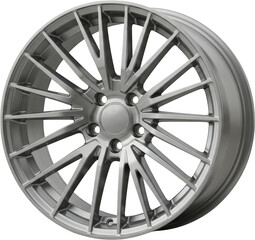 Obraz premium Sleek Gunmetal Gray Multi Spoke Alloy Wheel Rim for Car Upgrade
