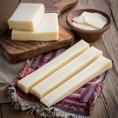 Queso Oaxaca Oaxaca traditional string cheese high in calcium and protein served fresh or melted shown in authentic setting