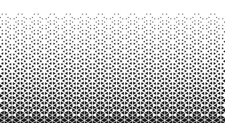 Geometric triangle pattern black white vector background with abstract gradient for digital print and web applications