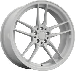 Obraz premium Stylish Light Grey Multi Spoke Alloy Car Wheel Rim Closeup