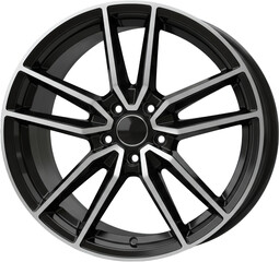 Stylish Black and Silver Alloy Wheel Rim for Luxury Car Multi Spoke Design