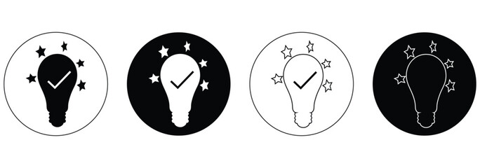 lightbulb icon. idea generation, light bulb symbol, lamp icon . eps 10.