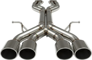 Quad Exhaust System Polished Stainless Steel Performance Auto Pipes