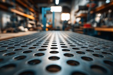 Perforated Metal Sheet in Industrial Workshop