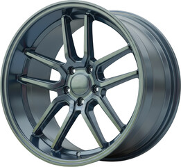 Obraz premium Sleek Gunmetal Grey Multi Spoke Alloy Car Rim Wheel Design