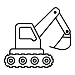 Excavator  Icon Element For Design