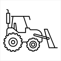 Tractor  Icon Element For Design