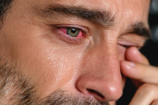 Eye disorder: redness trace, muscle strain, sight burden, nerve issue, individual ailment, facial pressure, sclera trouble, visual mark, head fatigue, iris problem