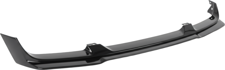 Sleek Black Car Front Lip Spoiler Automotive Tuning Part Performance Upgrade