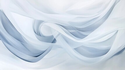 Obraz premium Abstract Light Blue and White Flowing Fabric Background Image