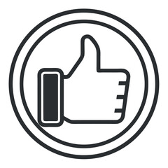 like icon vector outline icon on white background