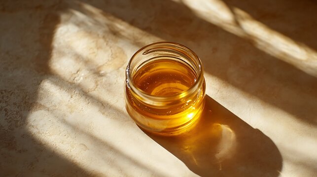 Jar of Honey in Sunlight