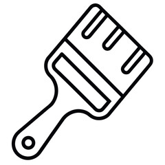 Fototapeta premium paint brush vector isolated outline icon vector on white background 