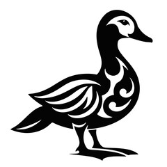 icon, vector silhouette of muscovy duck