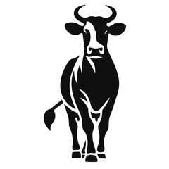 icon, vector silhouette of a cow