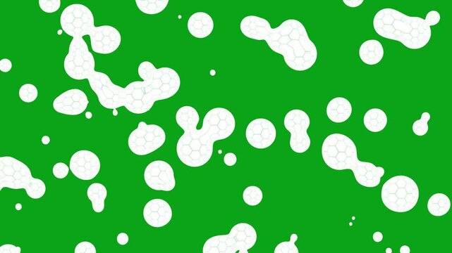 Cute Rabbits Seamless Pattern Background Animation On Green Screen 4K.