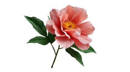 Delicate Peony Bloom: A captivating image of a single, fully blossomed peony, with soft, layered petals in a lovely shade of pink, set against a backdrop of verdant green foliage.