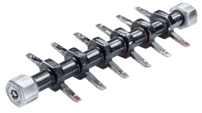 Aerator Spikes for Soil Aeration: A detailed shot of a durable aerator spike, meticulously designed to enhance soil aeration for robust plant growth.