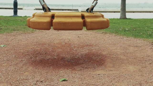 Swing in the Childrens Playground