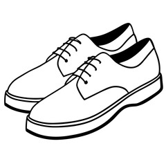 Minimal Shoe Vector on White Background
