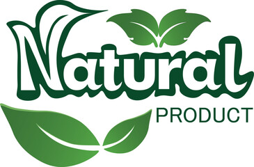Natural and organic Product Vector Icon Circle Sign. Healthy Food Emblem. Organic food Badge