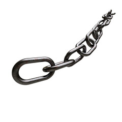Obraz premium old metallic chain links on transparent background