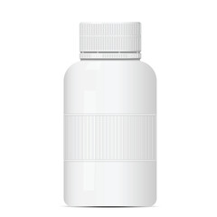 white plastic bottle isolated on white