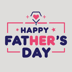 Happy fathers day vector graphic design white background