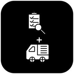 Fototapeta premium ambulance inspection icon design