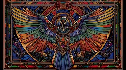 Obraz premium Colorful bird illustration design