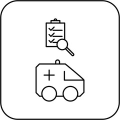 ambulance inspection icon design