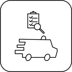 ambulance inspection icon design