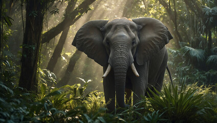 Fototapeta premium elephant in the wild
