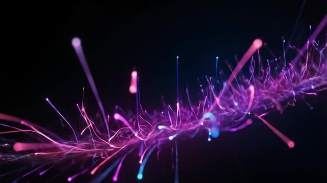 Abstract glowing lines design a bright vector illustration of colorful energy waves in a magical space