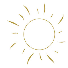 A simple line drawing of the sun
