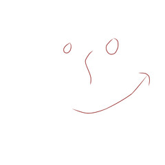 A line drawing of a simple emoticon 