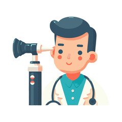 
ear examination tool illustration design