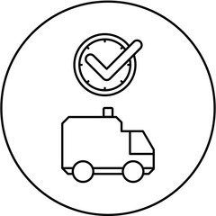 Obraz premium ambulance icon design on time