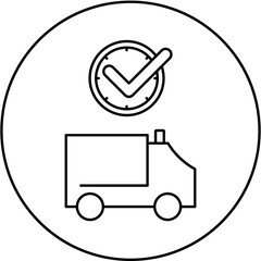 ambulance icon design on time