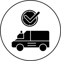 ambulance icon design on time