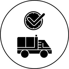 ambulance icon design on time