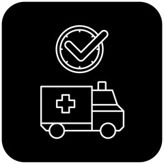 ambulance icon design on time